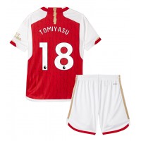 Arsenal Takehiro Tomiyasu #18 Domaci Dres za djecu 2023-24 Kratak Rukav (+ Kratke hlače)